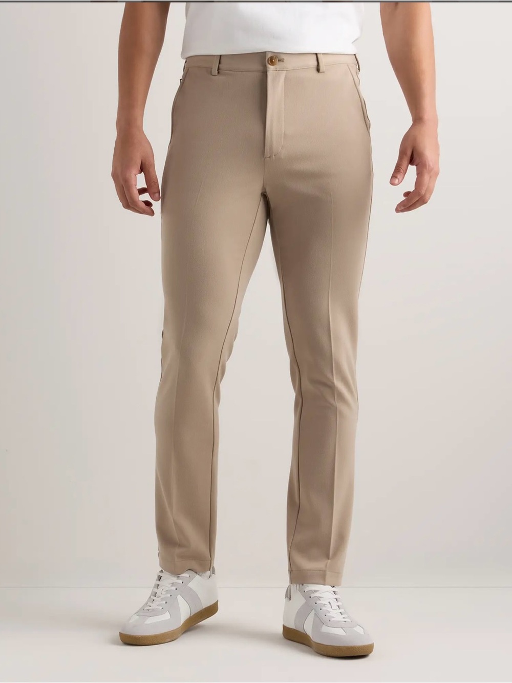 Quince Ultra-Stretch 24/7 Smart Slim Chinos in Sand Dune 32x32